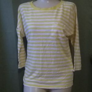 Woman's Yellow and White Abercrombie Shirt